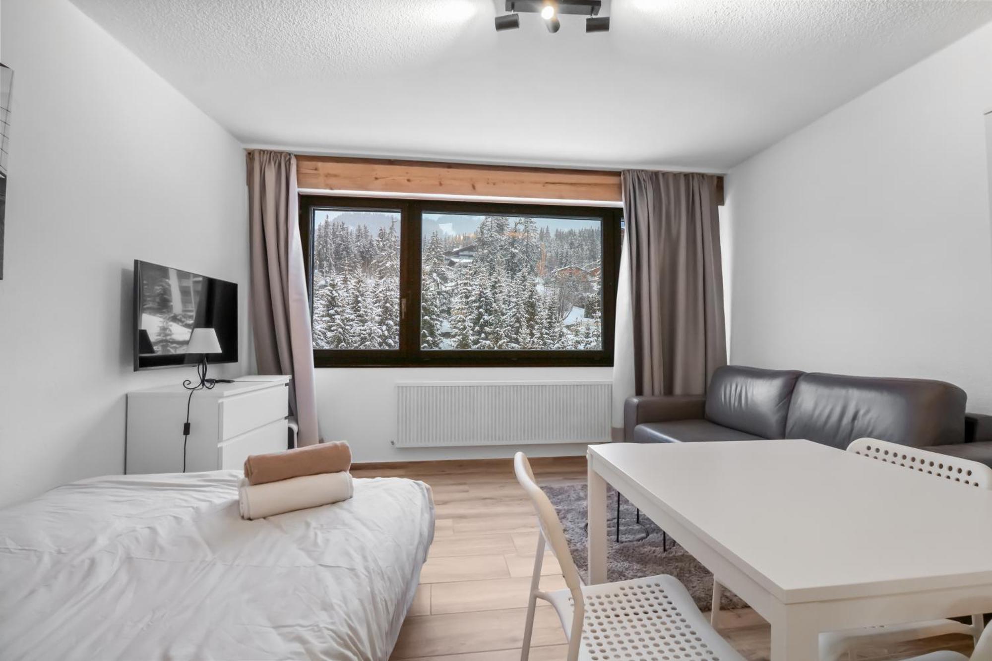 Studio Cosy Au Centre De Crans-Montana Exterior foto